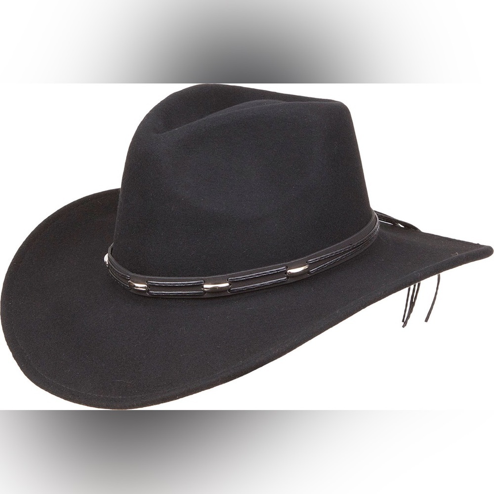 Kenny K 100% Wool Western Hat Cowgirl in Black Size L